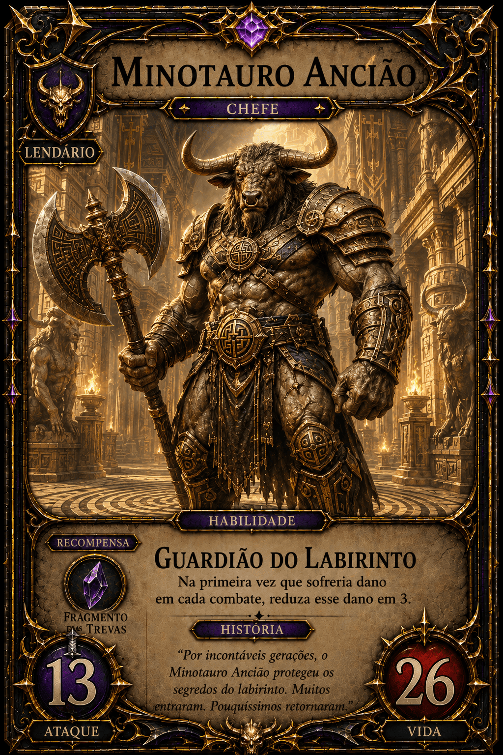 Carta do chefe Minotauro Ancião