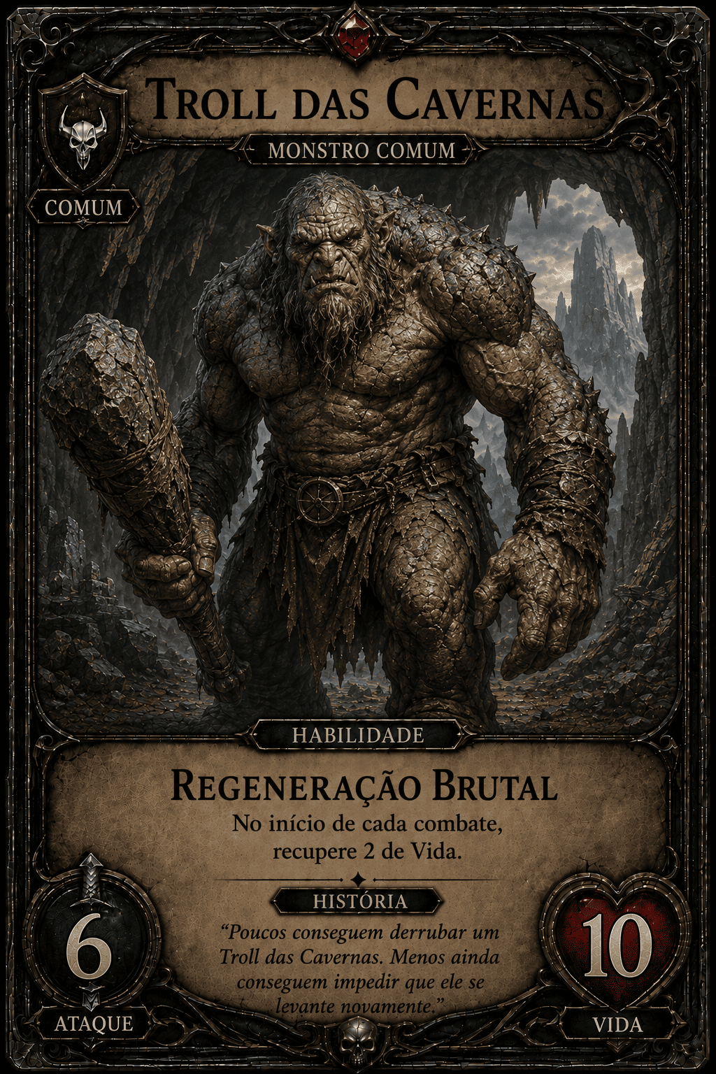 Carta Troll das Cavernas
